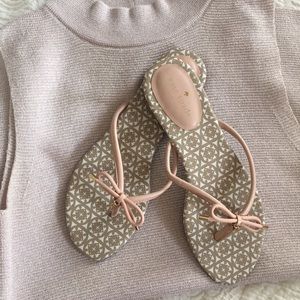 Kate Spade Pink New Mistic Flip Flop Bow Sandals